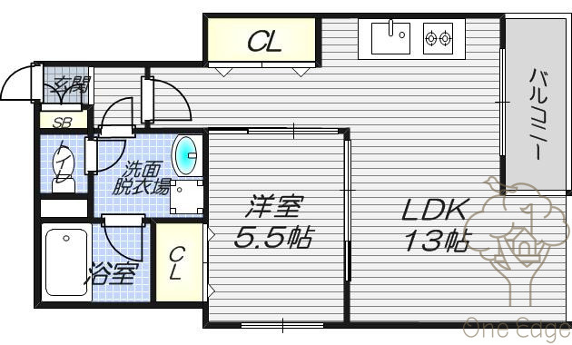 K-CRAFT UMEDA161の間取り