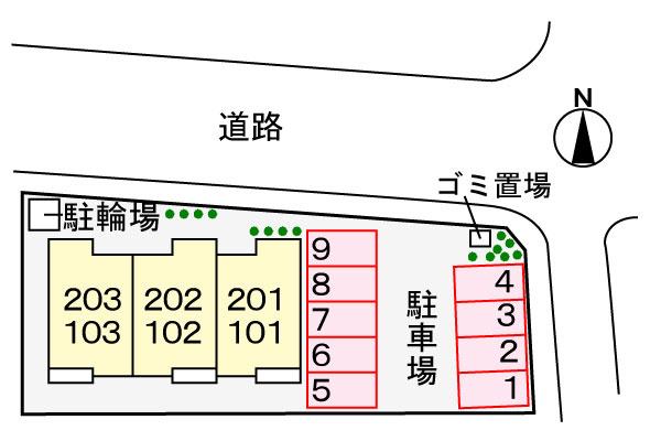 プロムナードの駐車場|駐車場