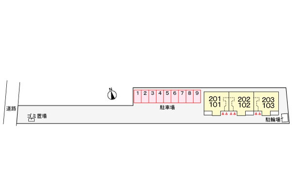クレール立戸の駐車場|駐車場