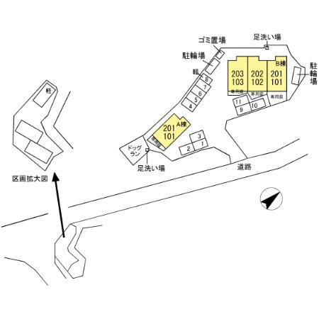 Ｇｒａｃｉｏｕｓ（グレーシャス） B棟の区画図