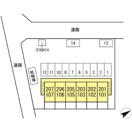 コンフォール玖波の区画図