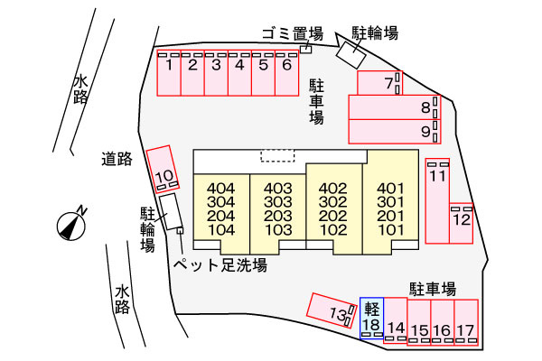 カーサＣＹの駐車場|駐車場