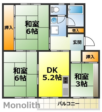 泉北茶山台２丁7番2号棟の間取り