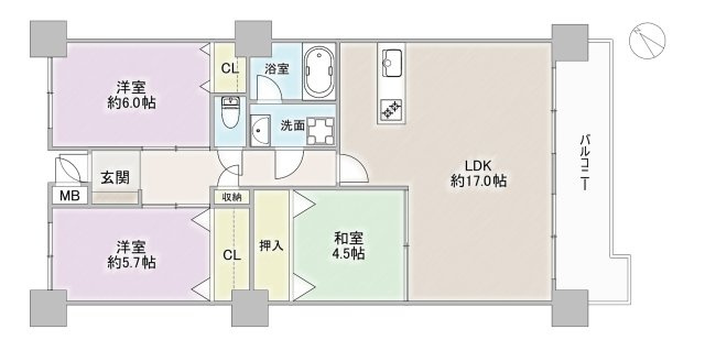上前津サンハイツの間取り