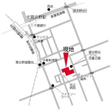 セントラルコート習志野台の地図