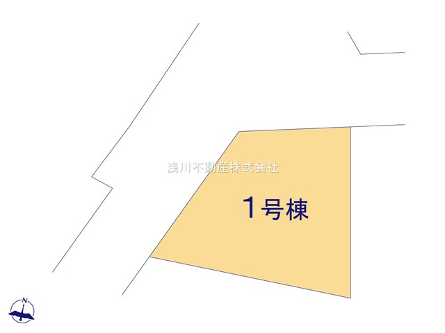 八王子市　大谷町　新築一戸建て　１期の区画図|～角地につき陽当たり・風通しも良好～