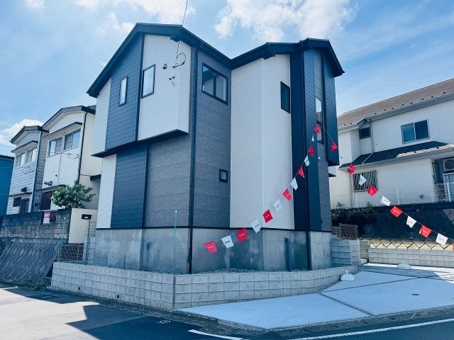 八王子市　大谷町　新築一戸建て　１期の外観|～京王八王子駅徒歩20分　太陽光パネル搭載　省エネ性能認定のデザイン住宅～