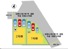 八幡西区若葉1丁目1期2号棟の区画図