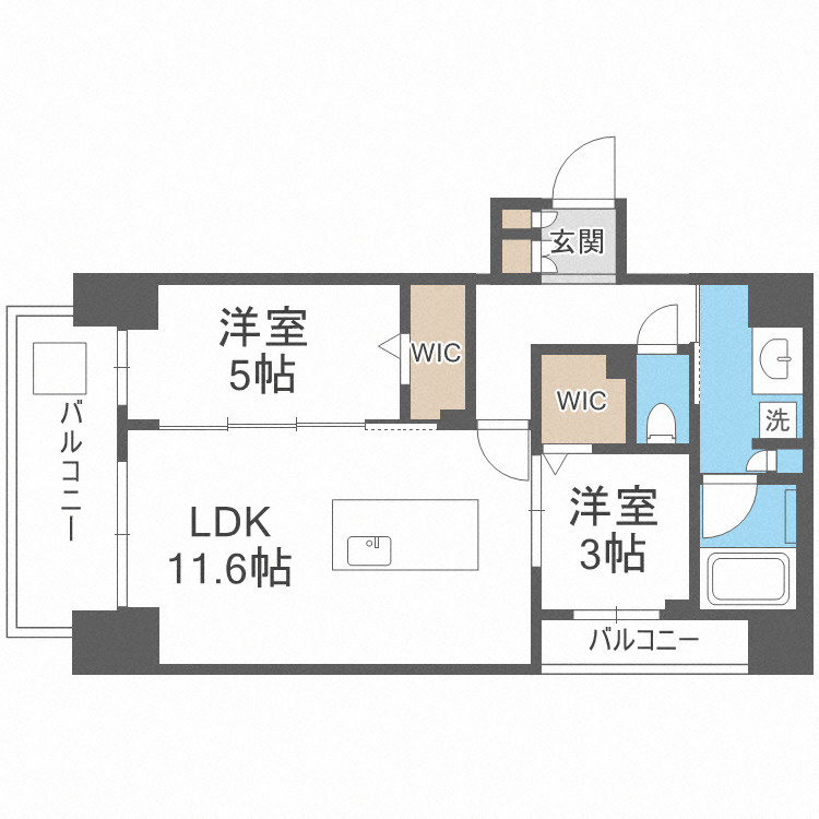 アーバネックス南新町の間取り