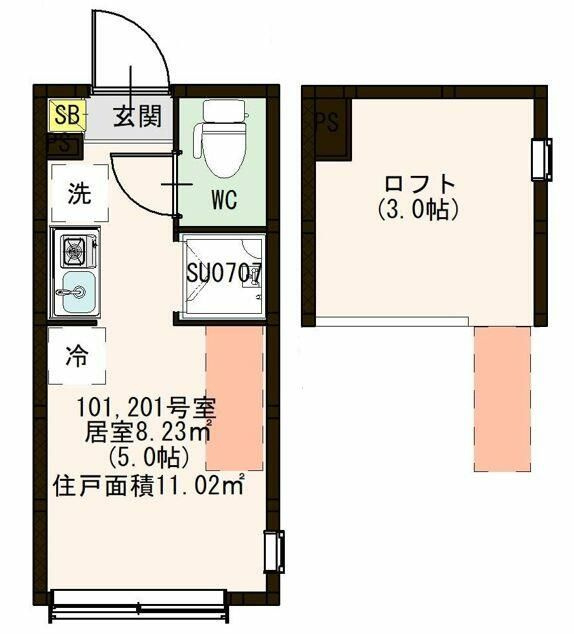 ハーモニーテラス大山Ⅲの間取り