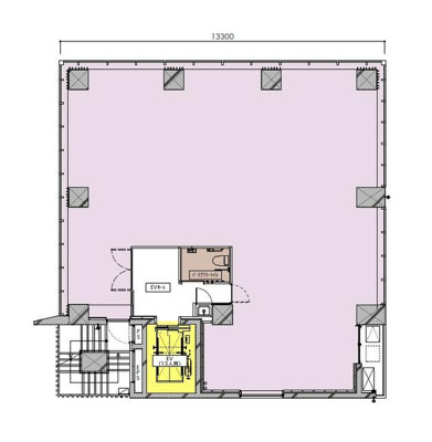 【区画図】 | 桜丘エメラルドビル | ６階平面図 