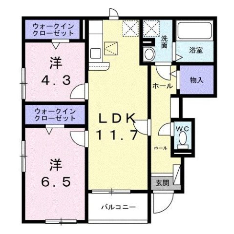 ブロッサム　プラム館の間取り