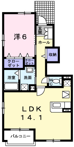 グラースＡの間取り