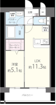 ヴィンテージ箱崎東の間取り|使いやすい間取りです。