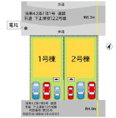 八幡西区下上津役4丁目3期1号棟の区画図