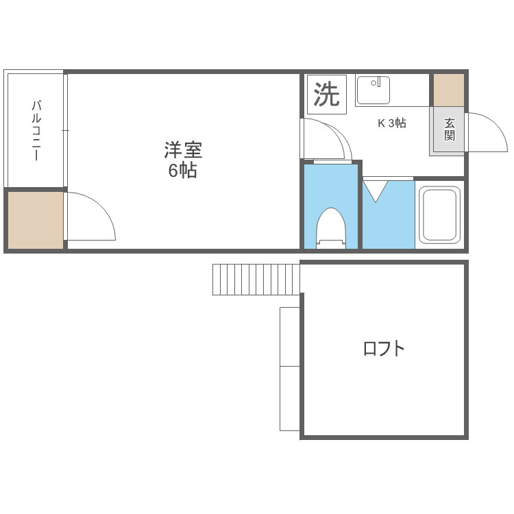 サンラーク三条棟Bの間取り|同型タイプ・別号室タイプ