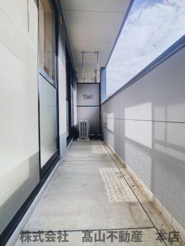 宗像市平等寺のアパートのバルコニー