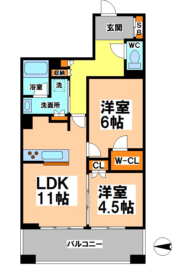 クリオ東小金井パークフロントの間取り