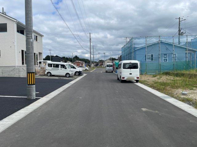 新築戸建・新築建売　郡山市田村町東山第1　守山小・守山中の前面道路含む現地写真|南側前面道路