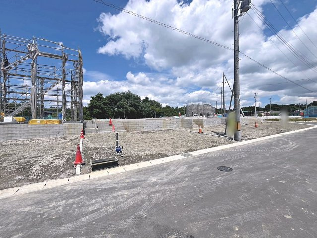 新築戸建・新築建売　郡山市田村町東山第1　守山小・守山中の前面道路含む現地写真|南側前面道路