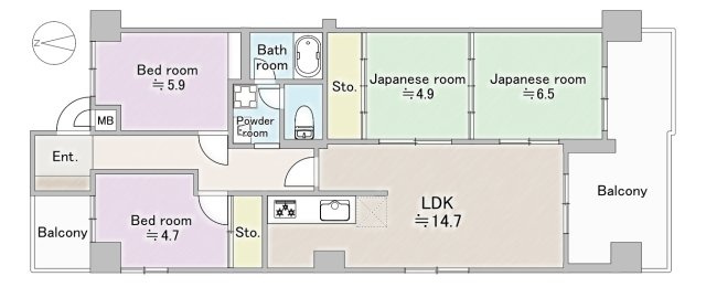 三井東別院ハイツの間取り