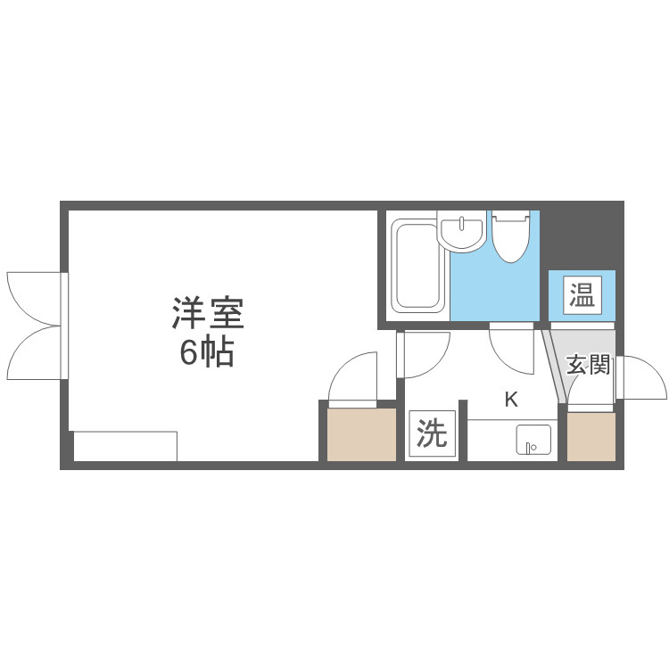 ウイングピア二日市の間取り|別号室タイプ・ベッドは無し