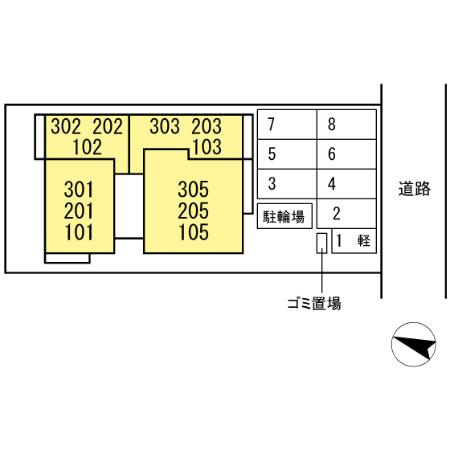 西町SUZUKAZEの区画図