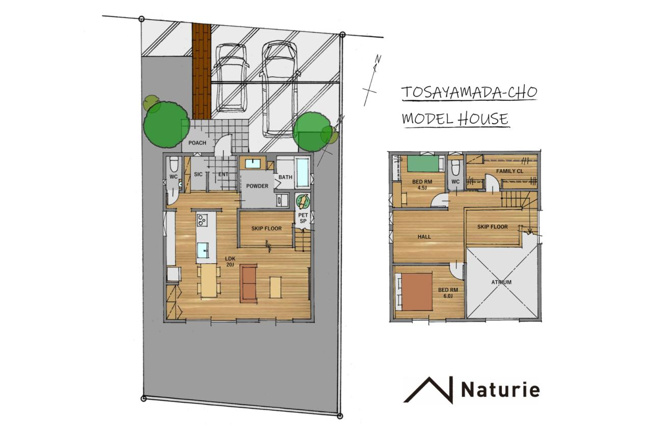【間取り】 | 香美市土佐山田町　モデルハウス仕様（未入居）