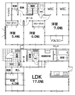 八幡西区小嶺台2丁目2期1号棟の間取り