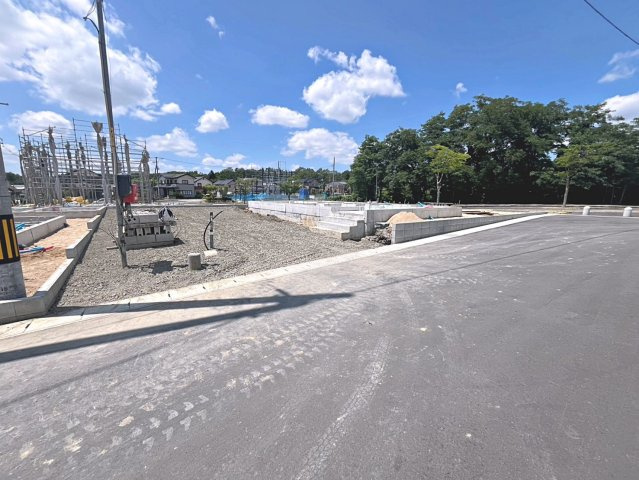 新築戸建・新築建売　郡山市田村町東山第1　守山小・守山中の前面道路含む現地写真|東側前面道路