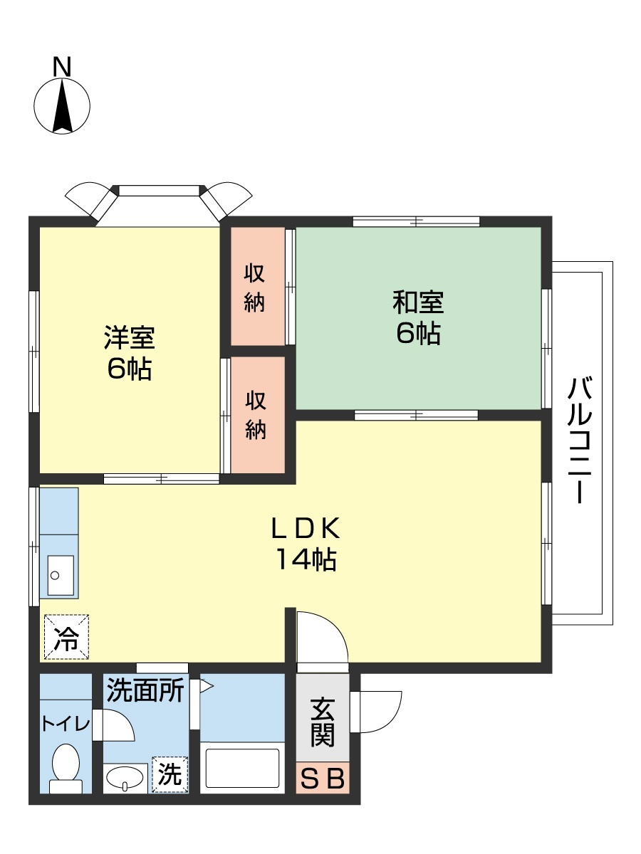 セジュール白樺の間取り