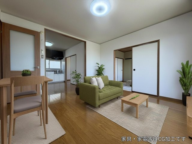 セジュール白樺の居間・リビング|LDK14帖