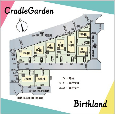新築戸建・新築建売　郡山市田村町東山第1　守山小・守山中の区画図|駐車スペース3台可能です！（車種による）東山ヒルズ内の新築分譲住宅です！