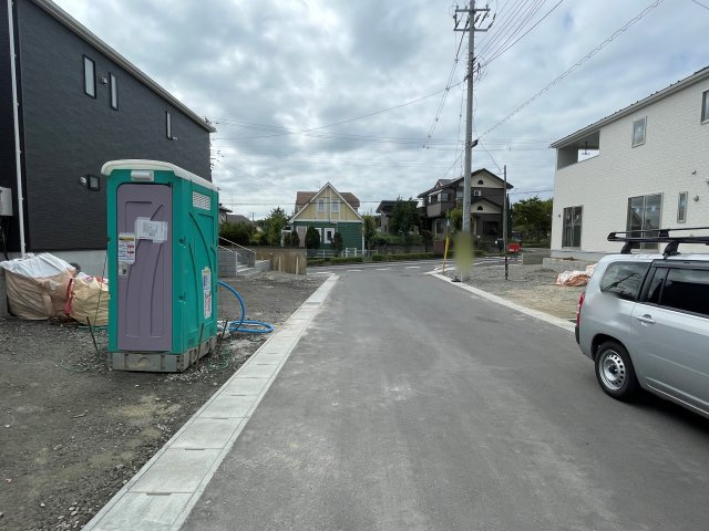 新築戸建・新築建売　郡山市田村町東山第1　守山小・守山中の前面道路含む現地写真