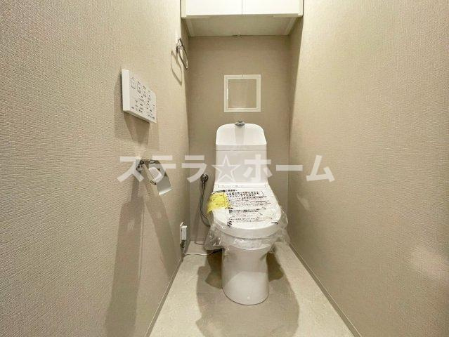 都島高倉ガーデンハウスのトイレ|コンパクトで使いやすいトイレです