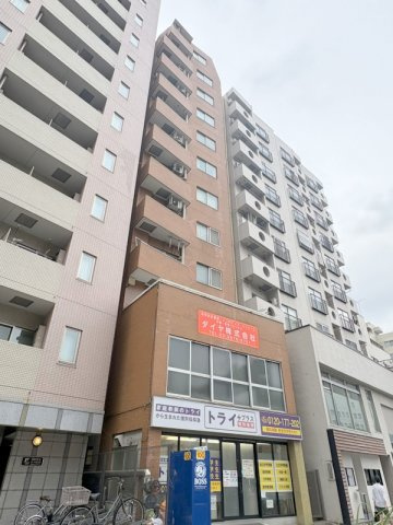 ハピーハイツ入谷の外観|外観/12階建て4階南東向きのお部屋のご紹介です！