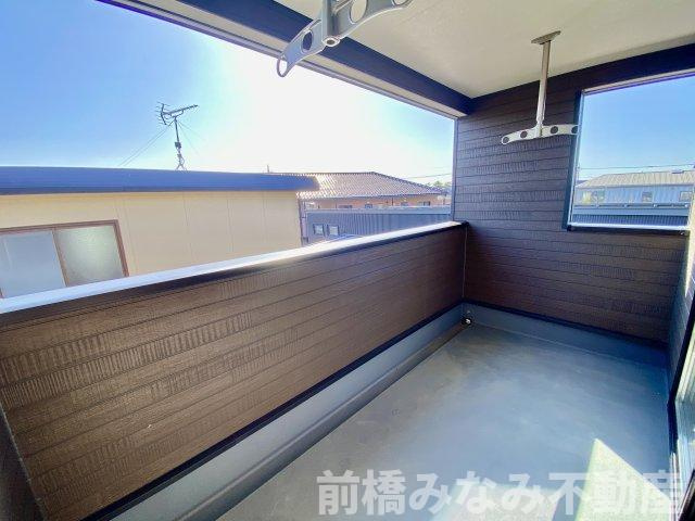 【新築】前橋市関根町第3　限定1棟　クレイドルガーデン　新築建売のバルコニー|落ち着いた時間を過ごせるバルコニーです