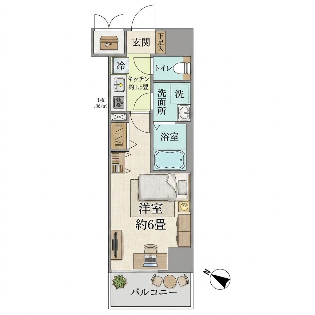 シエル白山　Ｂ館の区画図