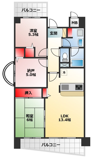 【間取り】 | ジョイフル寿