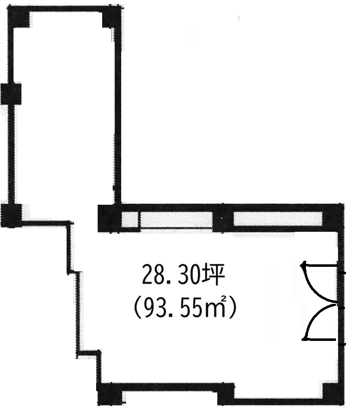 中央区日本橋２丁目の店舗一部の間取り