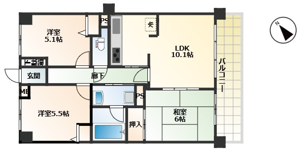 【間取り】 | ライオンズガーデン町田の丘