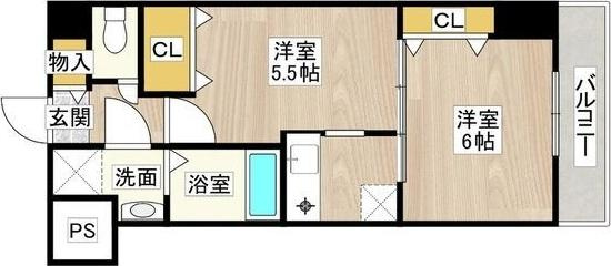 センターポイント吉志部の間取り|落ち着いた玄関です
