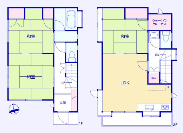 所沢市若狭3丁中古戸建の間取り