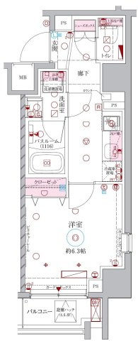 ラグディア北新宿の間取り