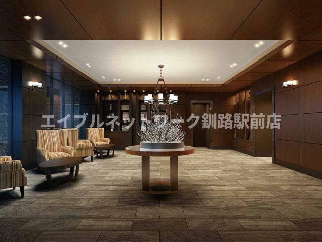釧路市北大通３丁目の賃貸マンションのエントランス