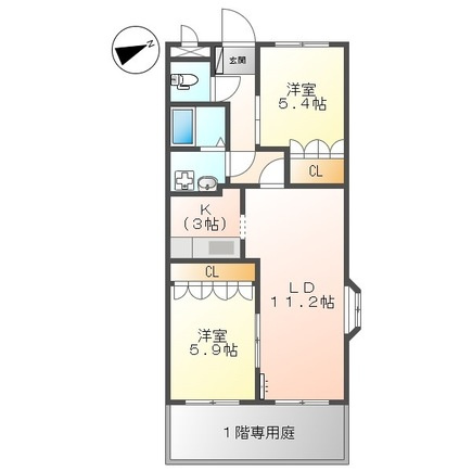 デュエールの間取り|使い勝手の良い間取りです♪
