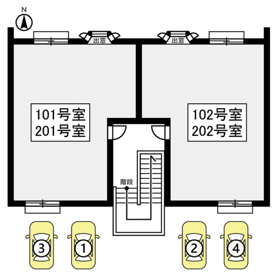 【間取り】 | グランデュール紀代美駐車場