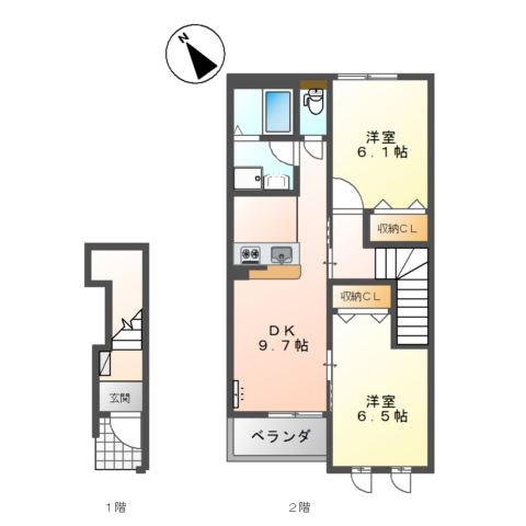 【間取り】 | ハイツ江昭　Ａ棟