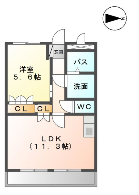 メゾンドコンフォース　Ⅰの間取り