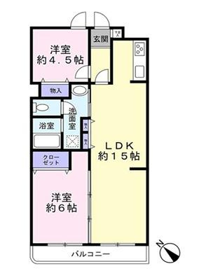 ラムズヒル蒔田の間取り|ゆとりのある2LDKのリノベーションマンションです！
お気軽にお問い合わせください。
